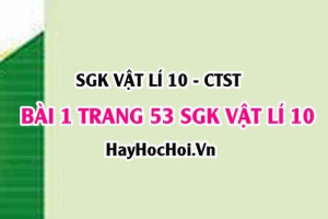 Giải bài 1 trang 53 SGK Vật lí 10 Chân trời sáng tạo